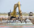 Removing debris from Galveston Bay