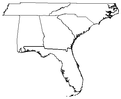 Southeastern United States Map