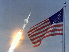 Apollo 11 launches on July 16, 1969.