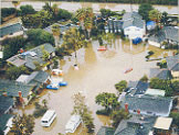 Image of a town that's flooded