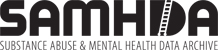 SAMHDA: Substance Abuse and Mental Health Data Archive Logo
