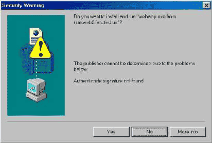 security warning prompt