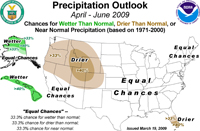 April - June Precipitation Outlook 2009.