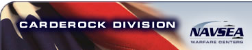 Carderock Division Title with American Flag Backdrop - Select to go to home page