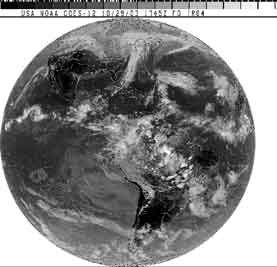 GOES-EAST WEFAX full disk image.
