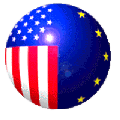 USEU Logo - Ball covered with US & EU flag