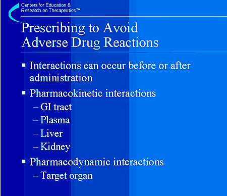 Prescribing to Avoid Adverse Drug Reactions