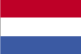 Flag of Netherlands is three equal horizontal bands of red (top), white, and blue.