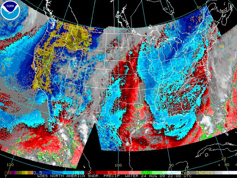 Latest precipitable water imagery