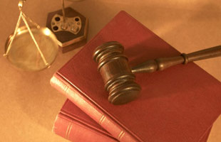 Books with gavel