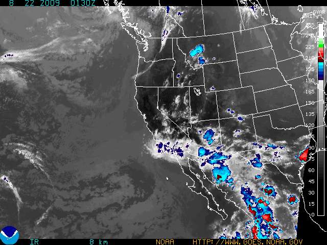 Regional Infrared Satellite Image - Click to enlarge