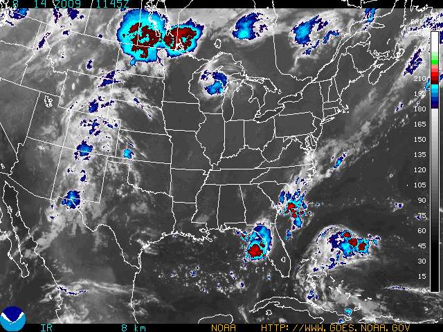 Regional Infrared Satellite Image - Click to enlarge