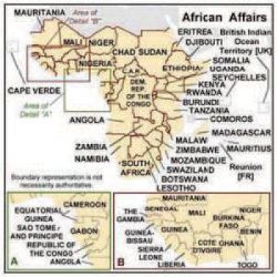 Date: 08/03/2009 Location: Washington, DC Description: Map of Secretary Clinton's travel to Africa, August 4-14, 2009. © State Dept Image