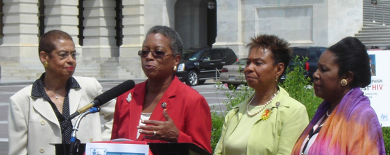Congressional Black Caucus Congresswomen Eleanor Holmes Norton, Donna M. Christensen, Maxine Waters, and Sheila Jackson Lee 