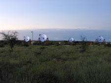 These four telescopes comprise the H.E.S.S. array, located in the African nation of Namibia.