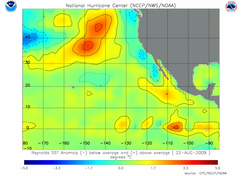 Reynolds Sea Surface Temperature Anomalies