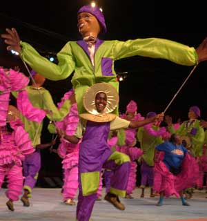 Dancer competes during festival in Port-of-Spain, Trinidad, February 6, 2005. [© AP Images]