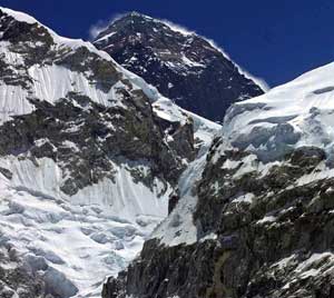 Mount Everest as seen from near Everest Base camp, Nepal, May 17, 2003. [© AP Images]