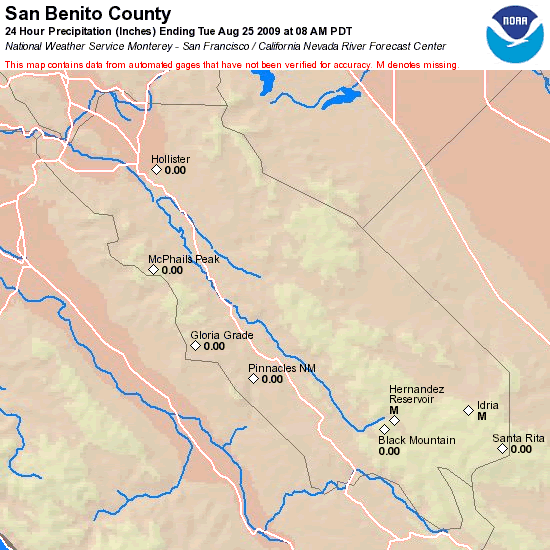 County Precipitation Map