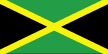 The Jamaica flag is a diagonal yellow cross that divides the flag into four triangles - green (top and bottom) and black (hoist side and outer side).