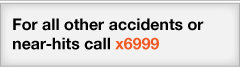 For all other accidents or near-hits call x6999 image