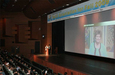 Ambassador Kathleen Stephens delivers video congratulatory remarks to 600 TaLK (Teach and Learn in Korea) scholars and VIPs during their orientation in Yongin, Gyeonggi Province. TaLK is an English education program sponsored by the Ministry of Education,