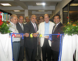 Islamabad, August 20, 2009 – U.S. Counselor for Public Affairs Mr. Gonzalo R. Gallegos and prominent Pakistani broadcaster Mr. Agha Nasir cut the ribbon to inaugurate the Martin Luther King Reading Room at the Islamabad Club.