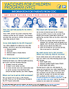 Flyer: Vaccines for Children: Information for Parents