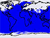 Map showing snow and ice amounts on Earth