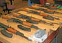 Captured smuggled firearms