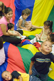 Photo of child playing with toys at a Lekotek Center