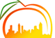 peach with Atlanta skyline