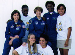 YWAC girls with astronauts