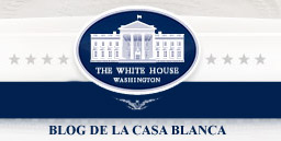 Logo of the White house with link to blog