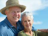 Man and woman in outdoor setting