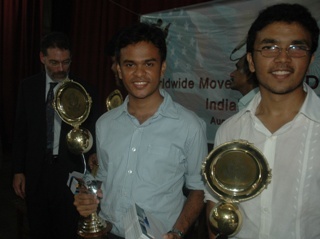 Pradeep Rajdas and Jude Sannith from Loyola College who won the 1st and 2nd prizes.