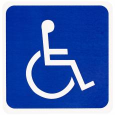 Photograph of a wheelchair symbol