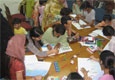 Karachi, June 24, 2009 – Children participated in a drawing activity after the talk on Mangrove species delivered by IVLP alumni Ms. Rahat Najam.
