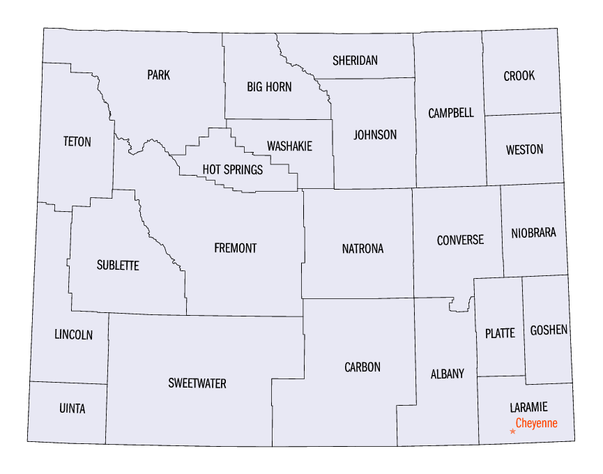 Wyoming map