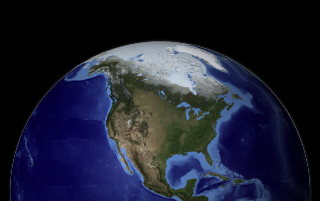 Image of landcover and sea ice in the Northern Hemisphere on May 28th 2008.