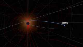 A view of the MMS nightside orbit from the dark side of the Earth