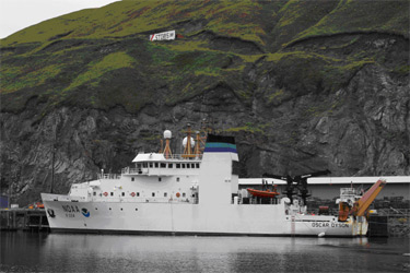Research vessel OSCAR DYSON in Dutch Harbor, Alaska