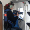 Scientist looking for Beluga whales.