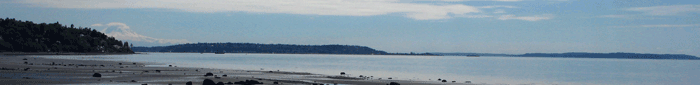 Puget Sound shoreline next to the West Point Treatment Plant, Seattle