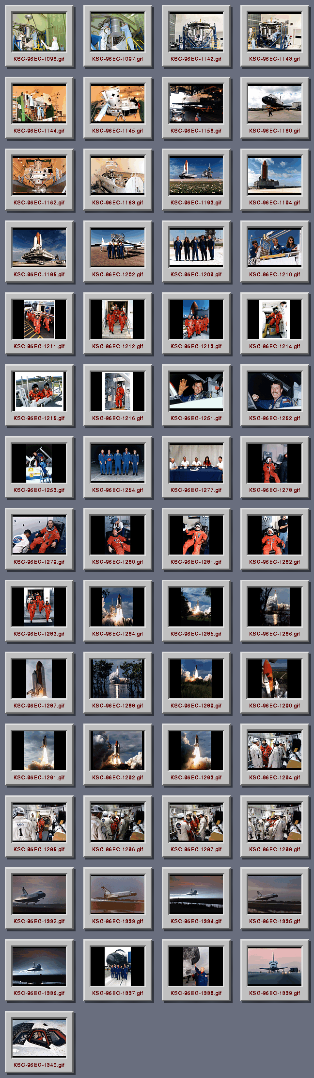 [STS-80 Contact Sheet]