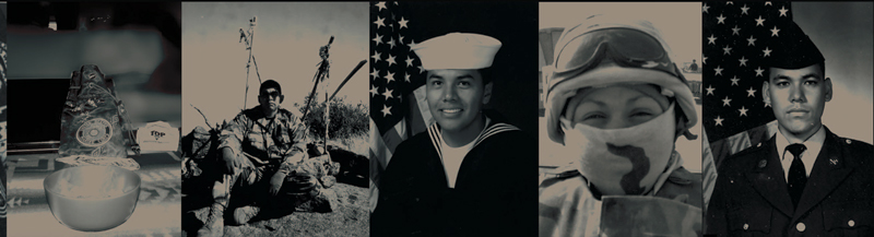 Pictures of Native Veterans who were a part of Native American Veterans: Storytelling for Healing.