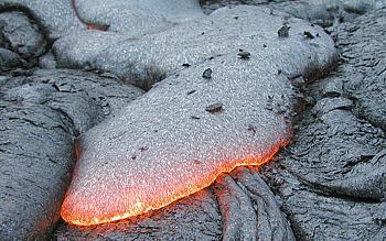Close view of basalt lava, Kilauea Volcano, Hawai`i