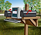 Computer monitor with rural mailboxes