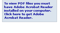 To view PDF files you must have Adobe Acrobat Reader installed on your computer. Click here to get Adobe Acrobat Reader.