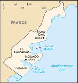 Map of Monaco